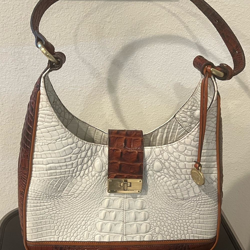 Brahmin Melbourne crocodile embossed bag - gently used